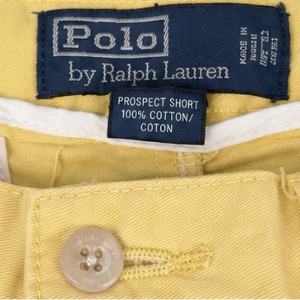 Polo Ralph Lauren Prospect Chino Shorts Yellow Men's 30 Classic Fit Cotton 9